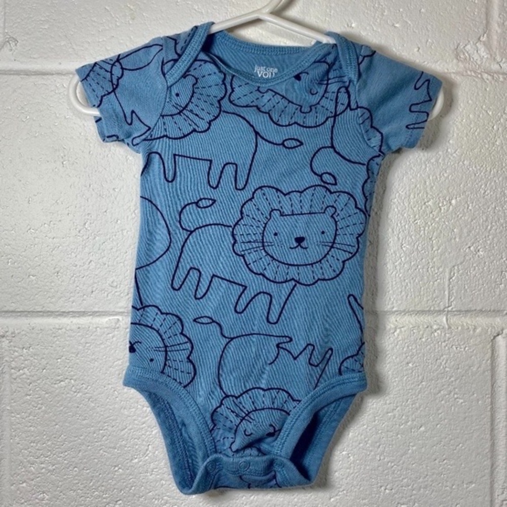 Carter's Blue Lion Pattern Bodysuit